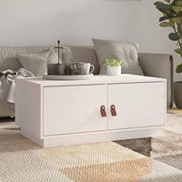 Salontafel 80x50x35 cm massief grenenhout wit - thumbnail