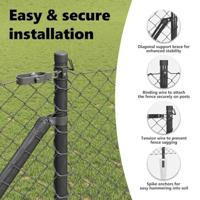 VidaXL Afrasteringspaal grijs 10 x 1,2 m (40 x 40 mm gaas) - thumbnail