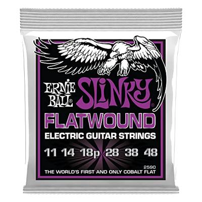 Ernie Ball 2590 Power Slinky Flatwound 11 - 48 snarenset voor gitaar