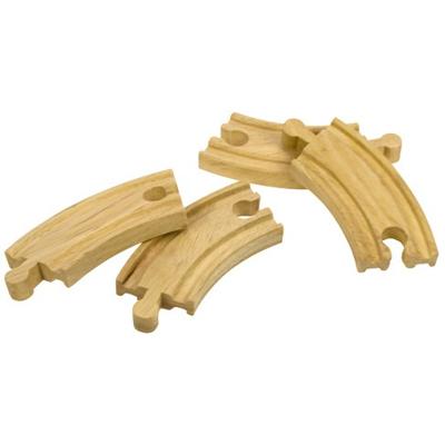 Bigjigs houten rails - korte bochten, 4st.