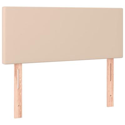 Boxspring met matras kunstleer cappuccinokleurig 120x190 cm - thumbnail