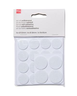 HEMA Set zelfklevend vilt (wit)