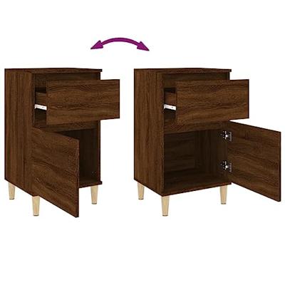 Nachtkastje 40x35x70 cm bruineikenkleurig