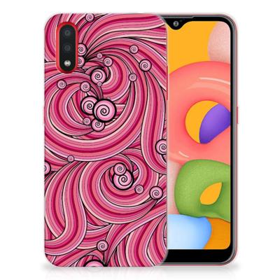 Samsung Galaxy A01 | Hoesje maken | Swirl Pink