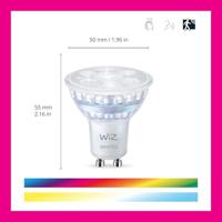 WiZ 8720169076761 LED-lamp Energielabel F (A - G) GU10 Reflector 4.7 W Warmwit tot koudwit, RGBW 1 stuk(s) - thumbnail