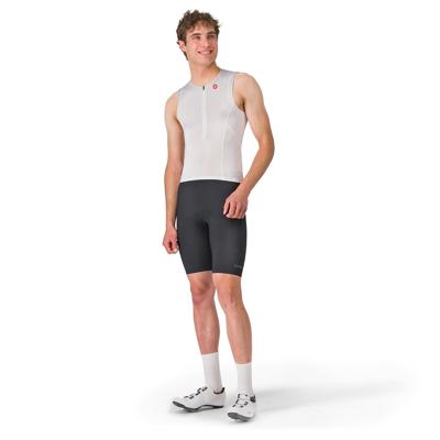 Castelli free speed 3 top sleeveless wit grijs heren L