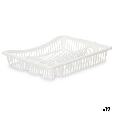 Afdruiprek voor Keukengootsteen Kinvara Wit 45,5 x 8 x 36,5 cm (12 Stuks)