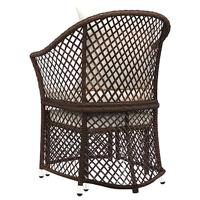 2-delige Loungeset met kussens poly rattan bruin - thumbnail