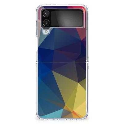 Samsung Galaxy Z Flip 4 | TPU Hoesje | Polygon Dark
