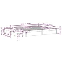 Bedframe zonder matras massief grenenhout wit 200x200 cm - thumbnail
