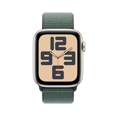 Apple Watch SE (2024) GPS 44 mm Aluminium kast Sport Loop Zeegroen - thumbnail