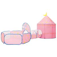 VidaXL Kinderspeeltent met 250 ballen 301x120x128 cm roze - thumbnail