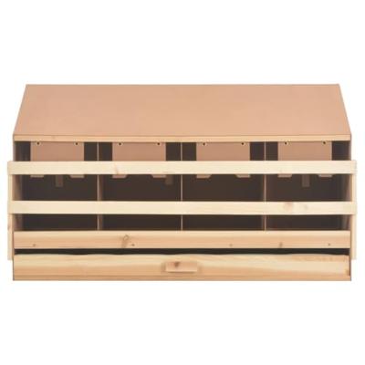 VidaXL Kippenlegkast 4 compartimenten 106x40x59 cm massief grenenhout