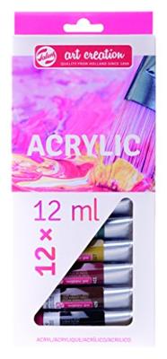 Talens Art Creation acrylverf tube van 12 ml, set van 12 tubes in geassorteerde kleuren Talens Art Creation acrylverf tube van 12 ml, set van 12 tubes in geassorteerde kleuren