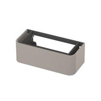 INK - Afgeronde Onderkast Gelakt 1 Lade Softclose met Gefreesd Front Tbv Grepen - 1000x450x350 Mm - Mat Kasjmier Grijs - thumbnail