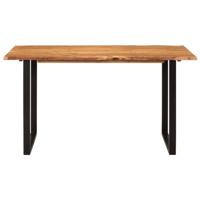 Eettafel 140x70x76 cm massief acaciahout - thumbnail