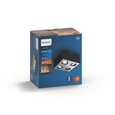 Philips Spot Box 4 lichts zwart