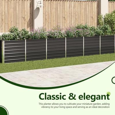 Plantenbak verhoogd 480x80x77 cm gegalvaniseerd staal antraciet