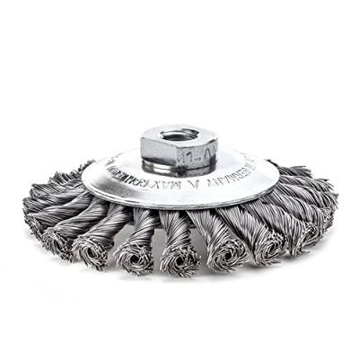 Lessmann Staaldraadborstel | schroefdraad d. 115 mm draaddikte 0,5 mm | staal 12 mm | 15.000 omw/min | 1 stuk - 472257 472257