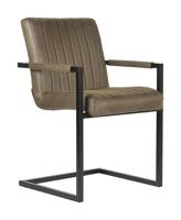 LABEL51 Eetkamerstoel Milo - Army green - Microfiber - thumbnail