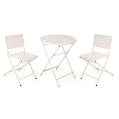 Tafel met twee stoelen Ibergarden Wit 96 x 60 x 22,5 cm