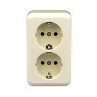 wandcontactdoos 2-v opb. R/A schroefklem - thumbnail