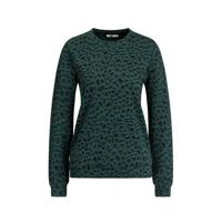 WE Fashion sweater met all over print trekking green - thumbnail