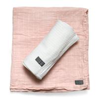 Vinter & Bloom - Soft Grid+Muslin ECO 2-pack - White/Rosa - thumbnail