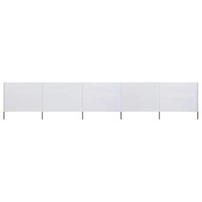 VidaXL Windscherm 5-panelen 600x120 cm stof zandwit