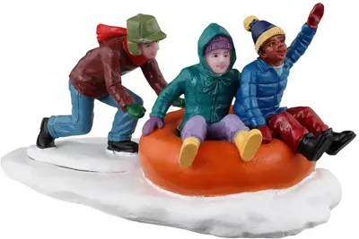 Lemax tubing trio kerstdorp figuur type 3 Vail Village 2023