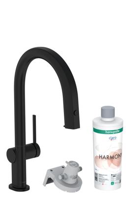 Hansgrohe Aqittura M91 Filter systeem 210, uittrekbare uitloop, starter set, mat zwart