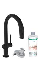 Hansgrohe Aqittura M91 Filter systeem 210, uittrekbare uitloop, starter set, mat zwart - thumbnail