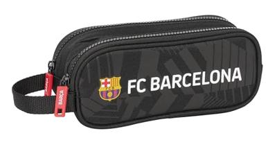Pennenetui met 2 vakken F.C. Barcelona Black Zwart 21 x 8 x 6 cm