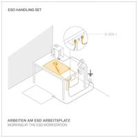 Bernstein Tools for Electronics 9-354 ESD-serviceset Groen (l x b x h) 500 x 400 x 0.35 mm - thumbnail