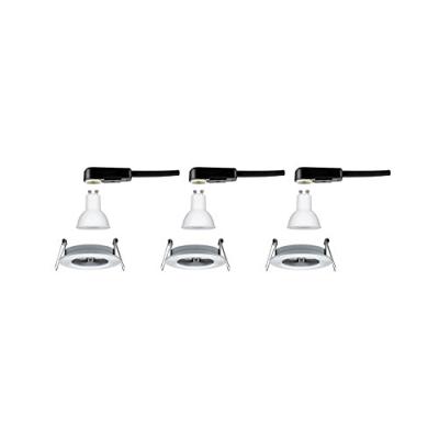 Paulmann Inbouwlamp voor badkamer Set van 3 stuks GU10 19.5 W Aluminium (gedraaid)