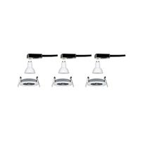 Paulmann Inbouwlamp voor badkamer Set van 3 stuks GU10 19.5 W Aluminium (gedraaid) - thumbnail