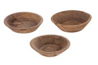 Houten schaal antiek Ø 30-40cm - thumbnail