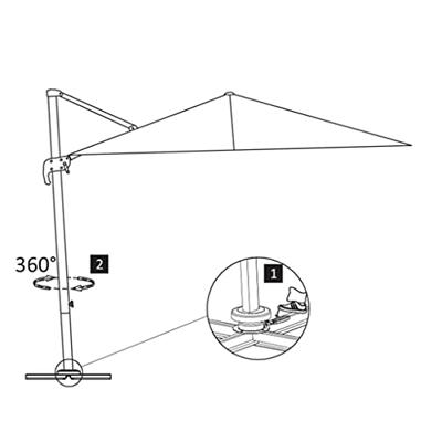VidaXL Zweefparasol met aluminium paal 300x300 cm antracietkleurig