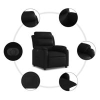 Fauteuil elektrisch verstelbaar kunstleer zwart - thumbnail