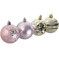 Kerstballen Home ESPRIT Roze PVC 25 x 6 x 25 cm - thumbnail