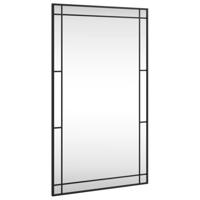 VidaXL Wandspiegel rechthoekig 60x100 cm ijzer zwart - thumbnail