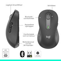 Logitech Signature M650 L left Muis Radiografisch, Bluetooth Maat: L Optisch Graphite 5 Toetsen 4000 dpi - thumbnail