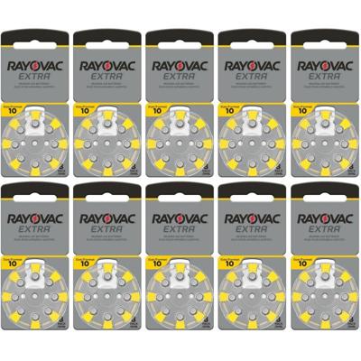 Rayovac gehoorapparaat batterijen Type 10 (geel) - 10 x 8 stuks