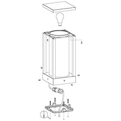 Eglo Zwarte sokkellampCascinetta - 98714
