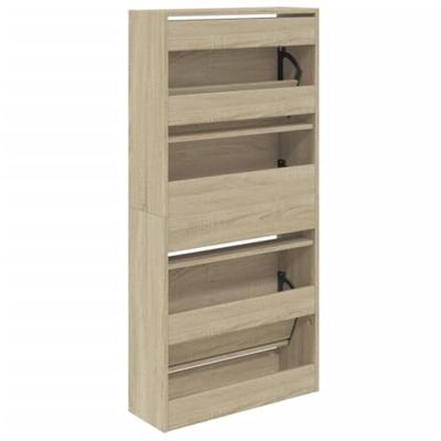 Schoenenkast 60x21x125,5 cm bewerkt hout sonoma eikenkleurig - thumbnail