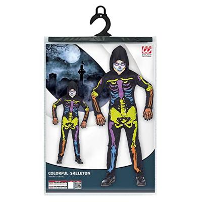Multi neon skelettenpak kind