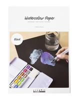 Creativ Company Https://www.cchobby.nl/aquarelpapier-a4-vel-210x297-mm-230-gr-zwart-15-vel-1-doos - thumbnail