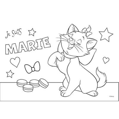 Disney Marie cat kleurplaten met stencil en stickervel
