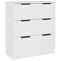Dressoir 60x30x70 cm bewerkt hout wit - thumbnail