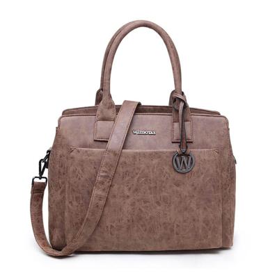 Chique handtas schoudertas PU ISABELLA Cognac